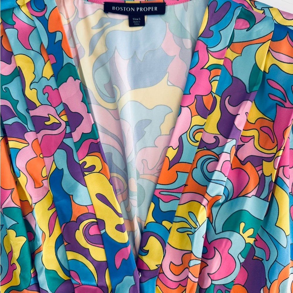 Boston Proper Multicolor Abstract Dress - Excellent Condition - Picture 11 of 16